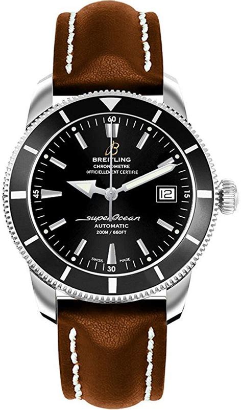 breitling superocean heritage brown leather strap|breitling heritage ii.